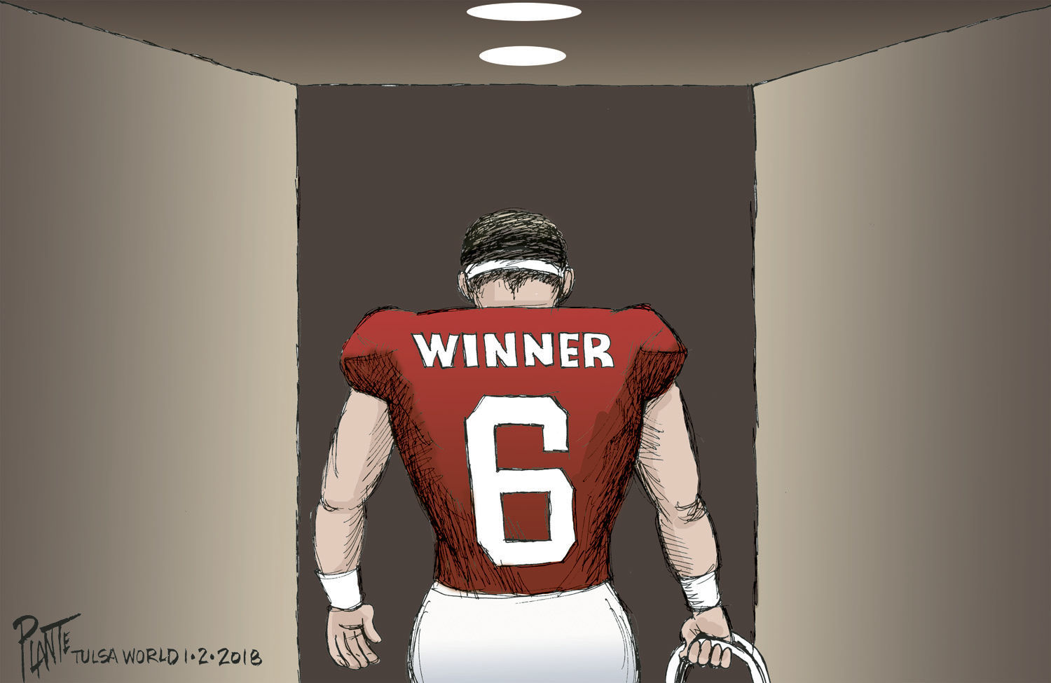 Bruce Plante Cartoon: Baker Mayfield